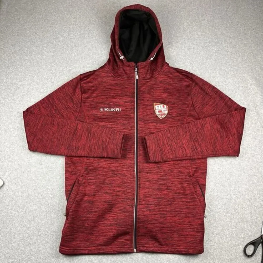 Kukri BUCS Rugby Full Zip Training Jacket Mens Large‎ Red Hoodie Performance